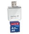 Karta SDHC 4GB+czytnik USB SANDISK